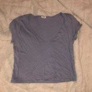 Garage light blue crop top